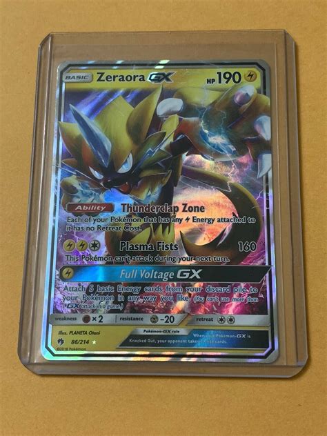 Pokemon Zeraora Gx Sm Lost Thunder Nm Values Mavin