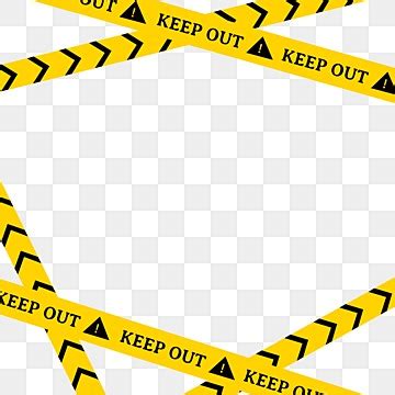 Cordon Yellow Warning Hazard Border Warning Line Frame Warning PNG