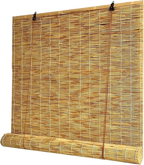 Amazon Outdoor Reed Roller Blinds Retro Bamboo Roll Up With