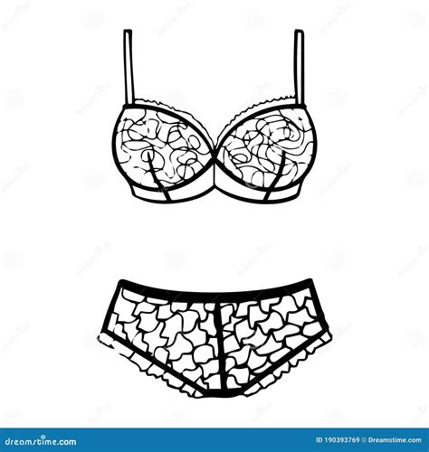 Conjunto De Vetores De Lingerie Ilustração do Vetor Ilustração de