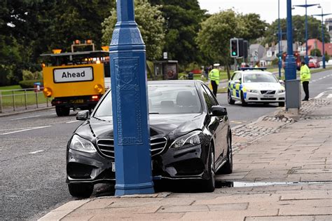 Man Taken To Hospital After His Car Collides Into Lamp Post