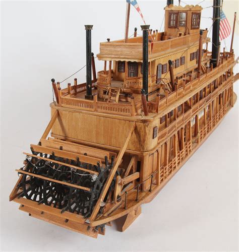 Paddle steamer model "King of the Mississippi" 68 cm, paddle steamer ...