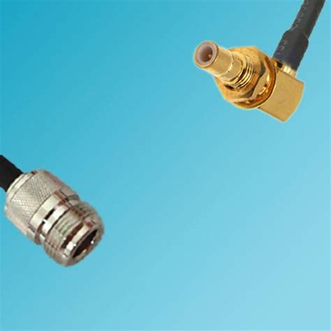 N Female To SMB Bulkhead Male Right Angle RF Cable