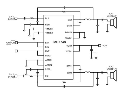 MP7748 50W Class D Mono BTL Audio Amplifier MPS