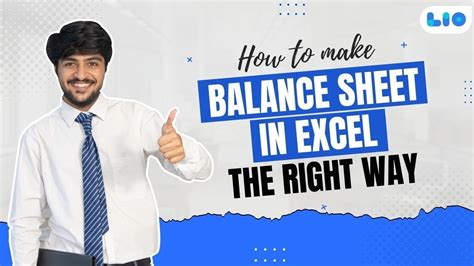 एक्सेल मे बैलेंस शीट बनाने का तरीका How To Make Balance Sheet In Excel In Hindi Youtube