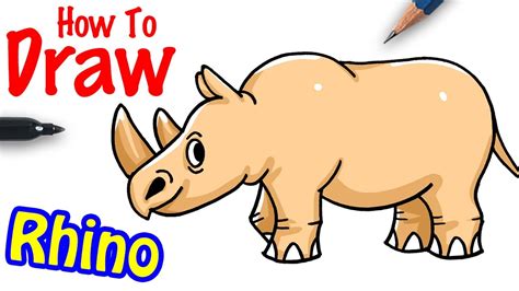 How To Draw A Rhino Youtube