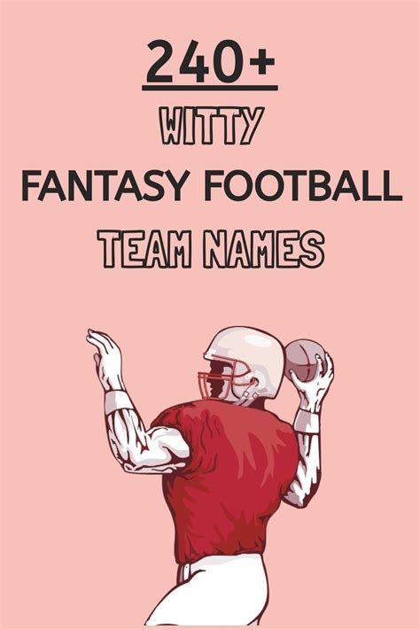 Fantasy Football Team Names That Dominate In Football Team