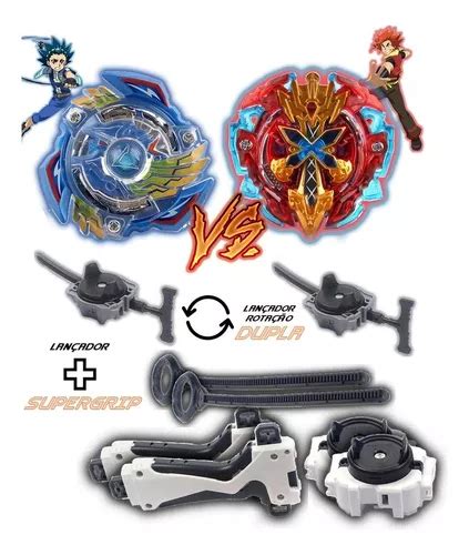 Kit 2 Beyblade Burst 4 Lançadores Valtryek Vs Xcalius Parcelamento