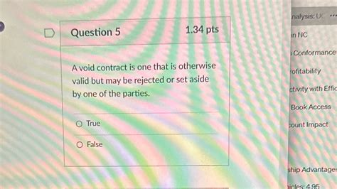 Solved Question Ptsa Void Contract Is One That Is Chegg