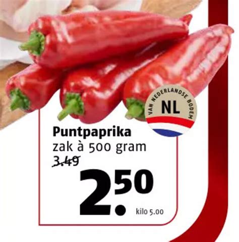 Puntpaprika Zak Gram Aanbieding Bij Poiesz