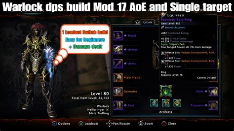 Neverwinter Warlock Dps Build Mod Hellbringer Loadout Youtube