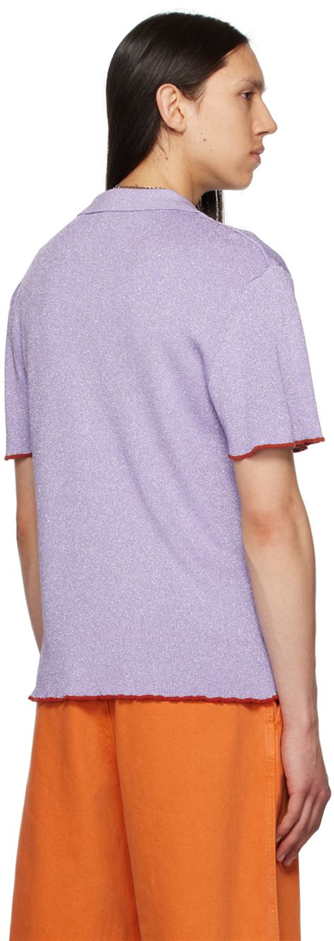 Jacquemus Purple Le Raphia La Maille Prata Shirt Jacquemus