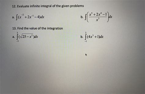 Answered 12 Evaluate Infinite Integral Of The Bartleby