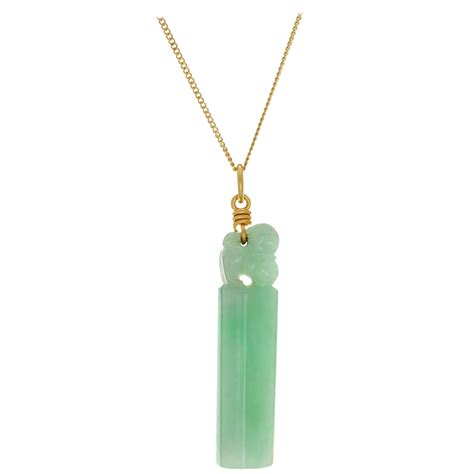 Gia Certified Seven Stone Oval Natural Jadeite Jade Gold Pendant