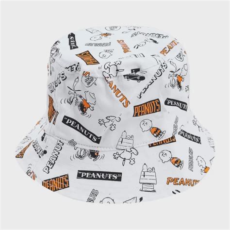 Chap U Peanuts Bucket Hat Estampa Snoopy Charlie Bown Branco