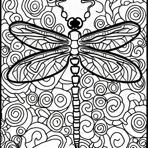 Creative Haven Entangled Dragonflies Coloring Page · Creative Fabrica