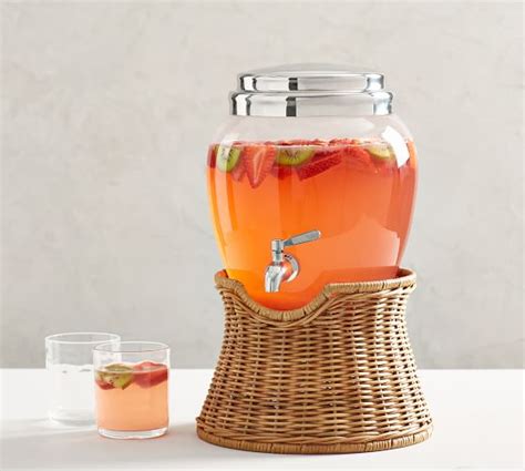 Pb Classic Glass Drink Dispenser And Stand Pottery Barn