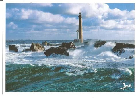 PLOUGUERNEAU 29 Le PHARE de l ÎLE VIERGE dans la tempête EUR 1 00