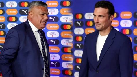 Scaloni se reunió con Tapia y en principio seguirá hasta la Copa