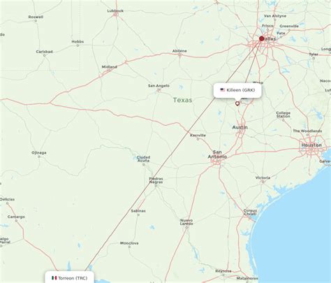 Flights From Torreon To Killeen Trc To Grk Flight Routes