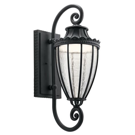 Wakefield 2950 Inch Textured Black Led Outdoor Wall Light By Kichler