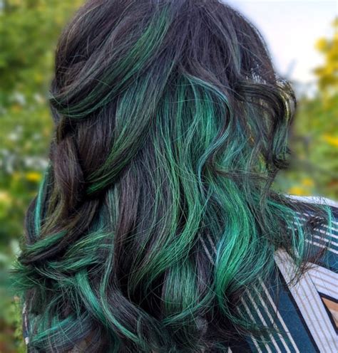 Top Image Black And Green Hair Thptnganamst Edu Vn