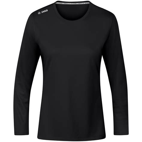 Camiseta Jako Run Manga Larga Negra Mujer