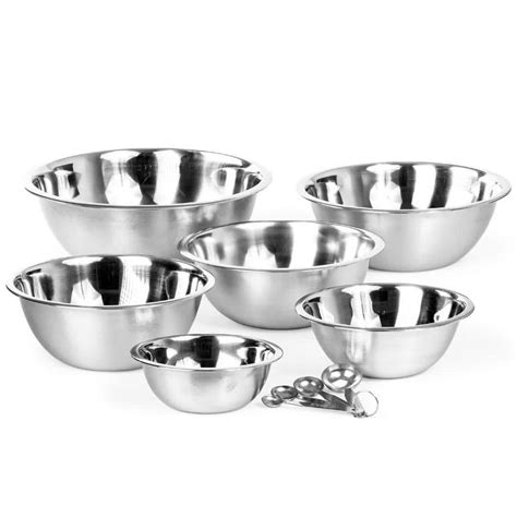 LEXI HOME 10 Piece High Quality Large Stainless Steel Mixing Bowl Set