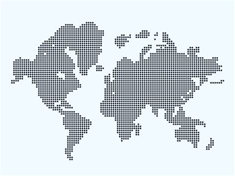 Dotted World Map Royalty Free Vector Image Vectorstock