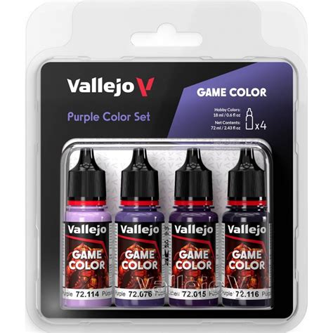 Vallejo Game Color Purple Color Set of 4 VAL 72382 • Canada's largest selection of model paints ...