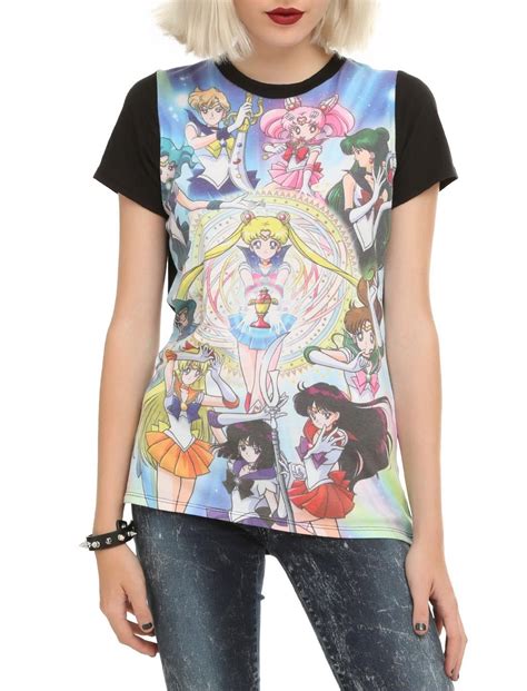 Sailor Moon Ten Sailors Sublimation Girls T Shirt Hot Topic