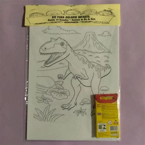 Kit Para Colorir Infantil Dinossauros Desenhos Shopee Brasil