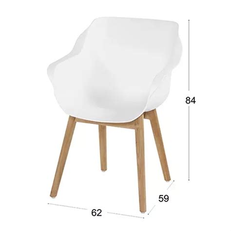 Hartman Sophie Teak Armstoel White Tuincentrum De Boet