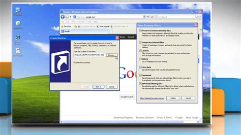 How To Create A Desktop Shortcut To Delete Browsing History In
