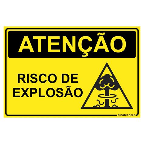 Placa Aten O Risco De Explos O