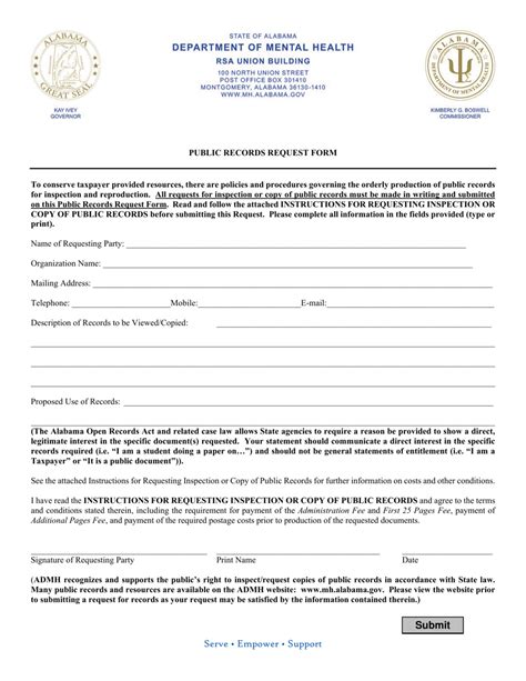 Alabama Public Records Request Form Fill Out Sign Online And