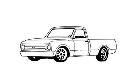 Chevy Truck Outline Drawing