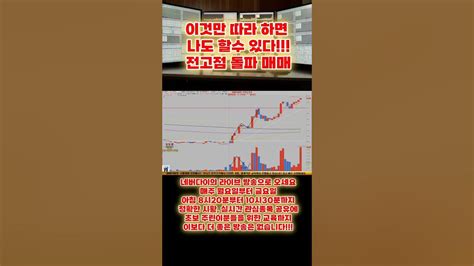 나도 할수 있다 전고점 돌파 매매단타 주식공부주린이주식초보주식강의기법주식 Youtube