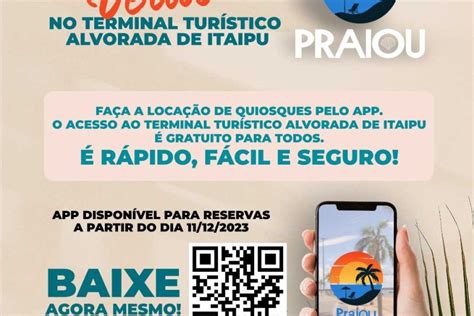 Santa Terezinha De Itaipu Lan A Aplicativo Para Reserva De Quiosques Na