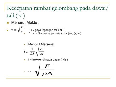 Rumus Cepat Rambat Gelombang Dawai Beinyu