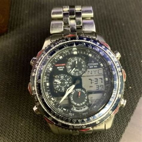 Mens Vintage Citizen Navihawk Thunderbirds Watch Wr 100 Model C300 Running Watchcharts Marketplace