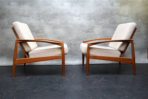 Teak Paper Knife Chairs By Kai Kristiansen For Magnus Olesen 1958 Set