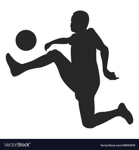 Football player kicking ball Royalty Free Vector Image