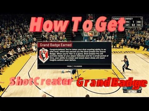 NBA2K17 BADGE TUTORIAL HOW TO GET SHOT CREATOR GRAND BADGE IN ONE DAY