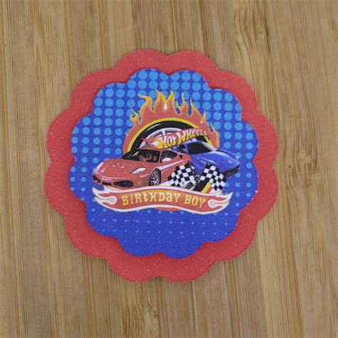 Aplique Tubete Escalope D Hot Wheels Lembrancinha Unid