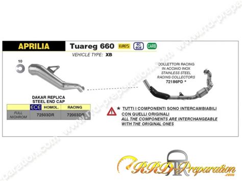 Escape Completo ARROW DAKAR REPLICA Para APRILIA TUAREG 660 Del 2022 Al