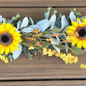 Sunflower Garland, Fall Garland, Lighted Garland, Wedding Garland, Fall ...