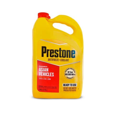 REFRIGERANTE PRESTONE 50 50 ROJO ANTIFREEZE COOLANT ASIAN VEHICLES