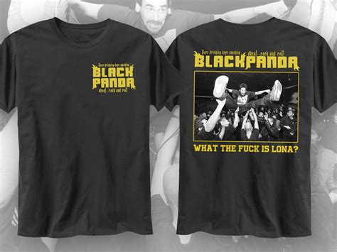 Black Panda Lona Black Tshirt Black Panda