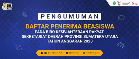 Pengumuman Daftar Penerima Beasiswa Pada Biro Kesejahteraan Rakyat